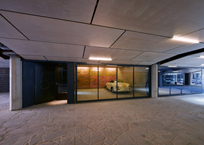 Double showroom garage and apartment entrance