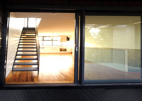 View from terrace into living area